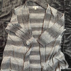 Gray striped cardigan